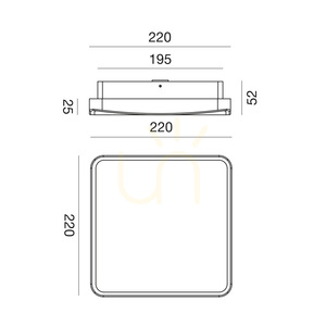 GPL372 Lampa de tavan pentru exterior, maro, Gea Luce, IP65 small 1