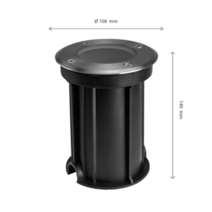 Lucca Connect Gu10 250 V Ip67 Ip67 Fi110x140 gri, rotund, la sol, deasupra capului, în planșeu small 3