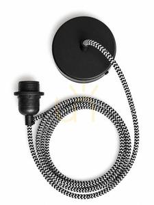 Lampă suspendată Lunares Lunhold 500 cm negru E27 LUN-LLH-BI-500 small 0