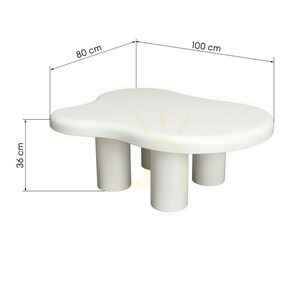 Măsuță de cafea BIZARRO de 100 cm, albă, Nova Nook small 5
