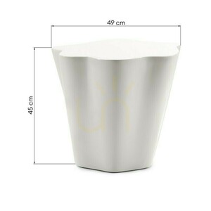 Măsuță auxiliară FIOR, 49 cm, gri-bej, lucioasă, cu forme rotunjite, de la Nova Nook 6 Măsuță auxiliară FIOR, 49 cm, gri-bej, lucioasă, cu forme rotunjite, de la Nova Nook small 6