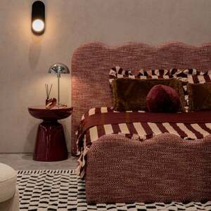 Măsuță auxiliară LIMPO, 40 cm, Burgund/Cireș, Lucioasă, Nova Nook small 1