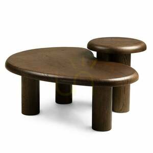 Set de masă WALNUT, stejar închis la culoare, forme rotunjite, de la Nova Nook small 0
