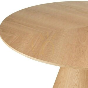 Masă de sufragerie KORELLA, 137 cm, rotundă, furnir de stejar natural, Nova Nook small 5