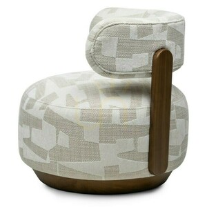 Fotoliu MARABELL, forme rotunjite, bej-crem, nuc Nova Nook small 5