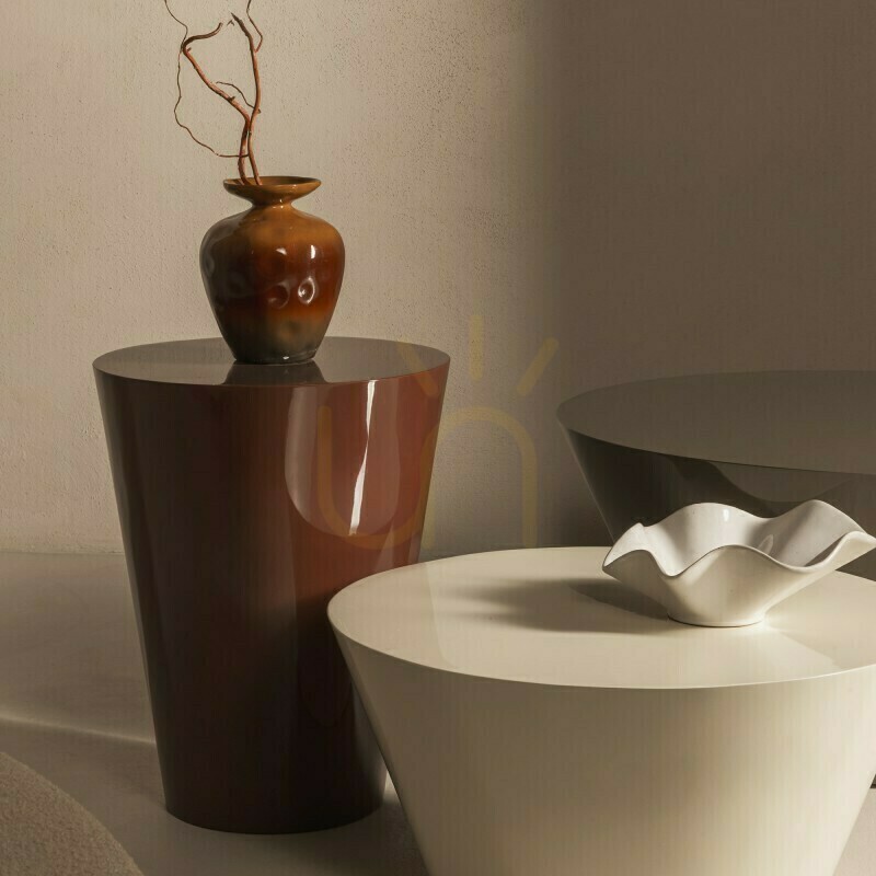 Vedere Măsuță de cafea ELISSA, 60 cm, alb-crem, lucioasă, Nova Nook Măsuță de cafea ELISSA, 60 cm, alb-crem, lucioasă, Nova Nook