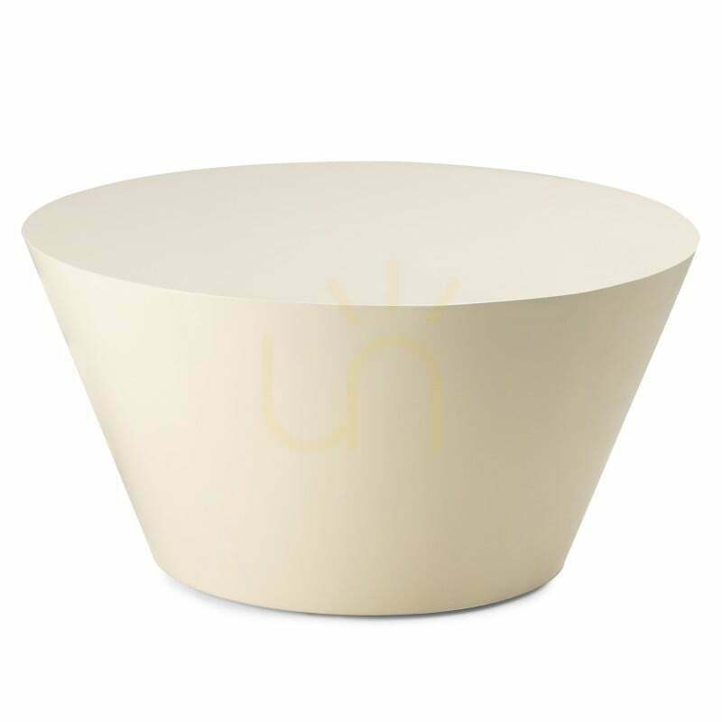 ELISSA Coffee Table, 60 cm, Cream-White, Glossy, Nova Nook