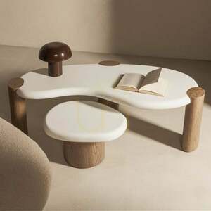 Măsuță de cafea OBUO de 125 cm, alb/nuc, Nova Nook 1 Măsuță de cafea OBUO de 125 cm, alb/nuc, Nova Nook small 1