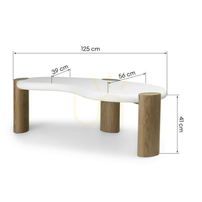 previzualizare Măsuță de cafea OBUO de 125 cm, alb/nuc, Nova Nook Măsuță de cafea OBUO de 125 cm, alb/nuc, Nova Nook