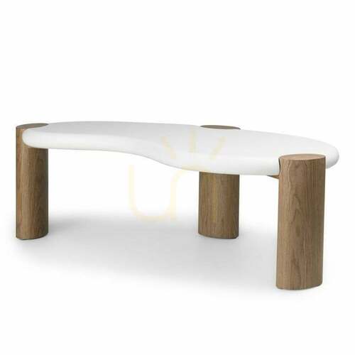Verifica Măsuță de cafea OBUO de 125 cm, alb/nuc, Nova Nook