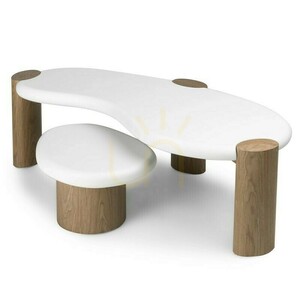 Măsuță auxiliară OBUO, 50 cm, alb/nuc, Nova Nook small 4