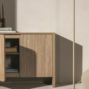 Comodă cu două uși OKU, stejar perlat, fațade rotunjite, de la Nova Nook 3 Comodă cu două uși OKU, stejar perlat, fațade rotunjite, de la Nova Nook small 3