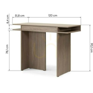 Birou/consolă ANSO cu sertar, stejar perlat, de la Nova Nook small 6
