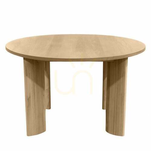 Verifica Masă rotundă de sufragerie INDO de 120 cm, crem și alb, de la Nova Nook
