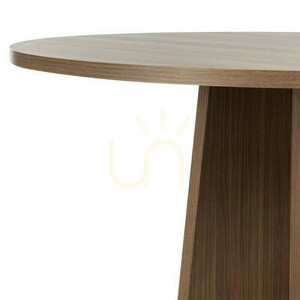 Masă rotundă de sufragerie ERLOM de 100 cm, model Lincoln Nova Nook, nuanță de nuc 6 Masă rotundă de sufragerie ERLOM de 100 cm, model Lincoln Nova Nook, nuanță de nuc small 6