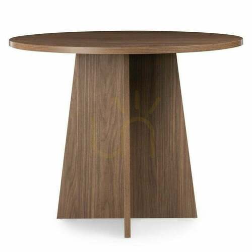 Verifica Masă rotundă de sufragerie ERLOM de 100 cm, model Lincoln Nova Nook, nuanță de nuc