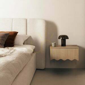 Noptieră TIM din stejar Cremona Torro, cu design ondulat Nova Nook small 1