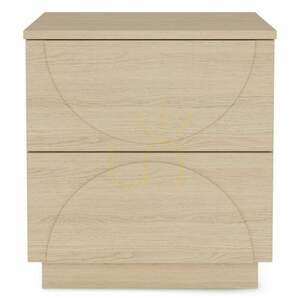 Noptieră Nova Nook LOONA stejar Vicenza, 2 sertare push-to-open, fronturi cu arce, 46 × 40 × 49,5 cm small 2