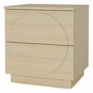 Noptieră Nova Nook LOONA stejar Vicenza, 2 sertare push-to-open, fronturi cu arce, 46 × 40 × 49,5 cm small 8