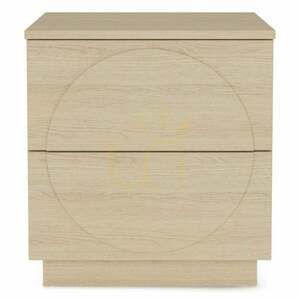 Noptieră Nova Nook LOONA stejar Vicenza, 2 sertare push-to-open, fronturi cu arce, 46 × 40 × 49,5 cm small 0