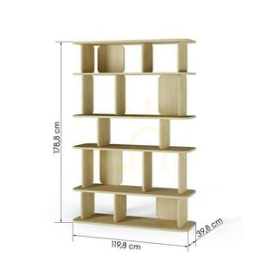 CAMERA II – bibliotecă înaltă cu forme rotunjite, Cremona Torro Nova Nook din stejar small 2