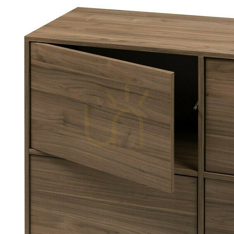 Spectacol Comodă cu patru uși WASABI, Nova Nook, nuc regal Comodă cu patru uși WASABI, Nova Nook, nuc regal
