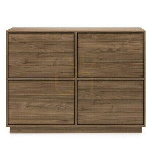 Comodă cu patru uși WASABI, Nova Nook, nuc regal 0 Comodă cu patru uși WASABI, Nova Nook, nuc regal small 0