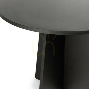 Masă rotundă de sufragerie ERLO de 100 cm, model Black Nova Nook small 6