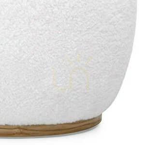 Otomană tapițată PEBBLE, albă, cu forme rotunjite, de la Nova Nook small 3