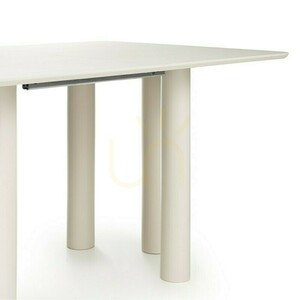 Masa extensibilă LOALOA 140–200 cm, furnir de fag, culoare cașmir, lemn de fag, margini rotunjite, Nova Nook small 2