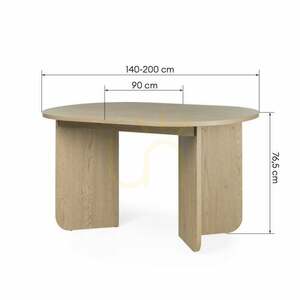 Masă extensibilă MAUT 140–200 cm, stejar Cremona Torro, blat oval Nova Nook small 3