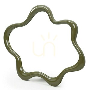 Oglinda de perete IZZY, de formă neregulată, verde deschis, lucioasă, de la Nova Nook small 2