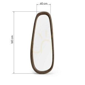 Oglindă de perete ALRO, nuc închis, Nova Nook small 2