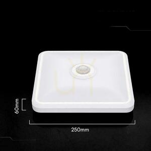 Lampă de tavan LED V-TAC de 12 W cu cip CREE, 25 x 25 cm, senzor de mișcare, CCT, pătrată, albă, VT-81003, 1100 lm, garanție de 6 ani small 6