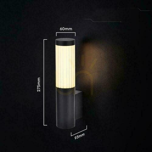 Verifica Aplică de perete pentru exterior V-TAC LED 8 W, IP44, negru, model VT-10179, 3000 K, 900 lm