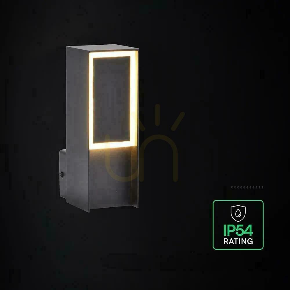 Vedere V-TAC LED 5W IP44, lampă de exterior neagră pentru montare pe perete, model VT-10189, 3000K, 700 lm V-TAC LED 5W IP44, lampă de exterior neagră pentru montare pe perete, model VT-10189, 3000K, 700 lm