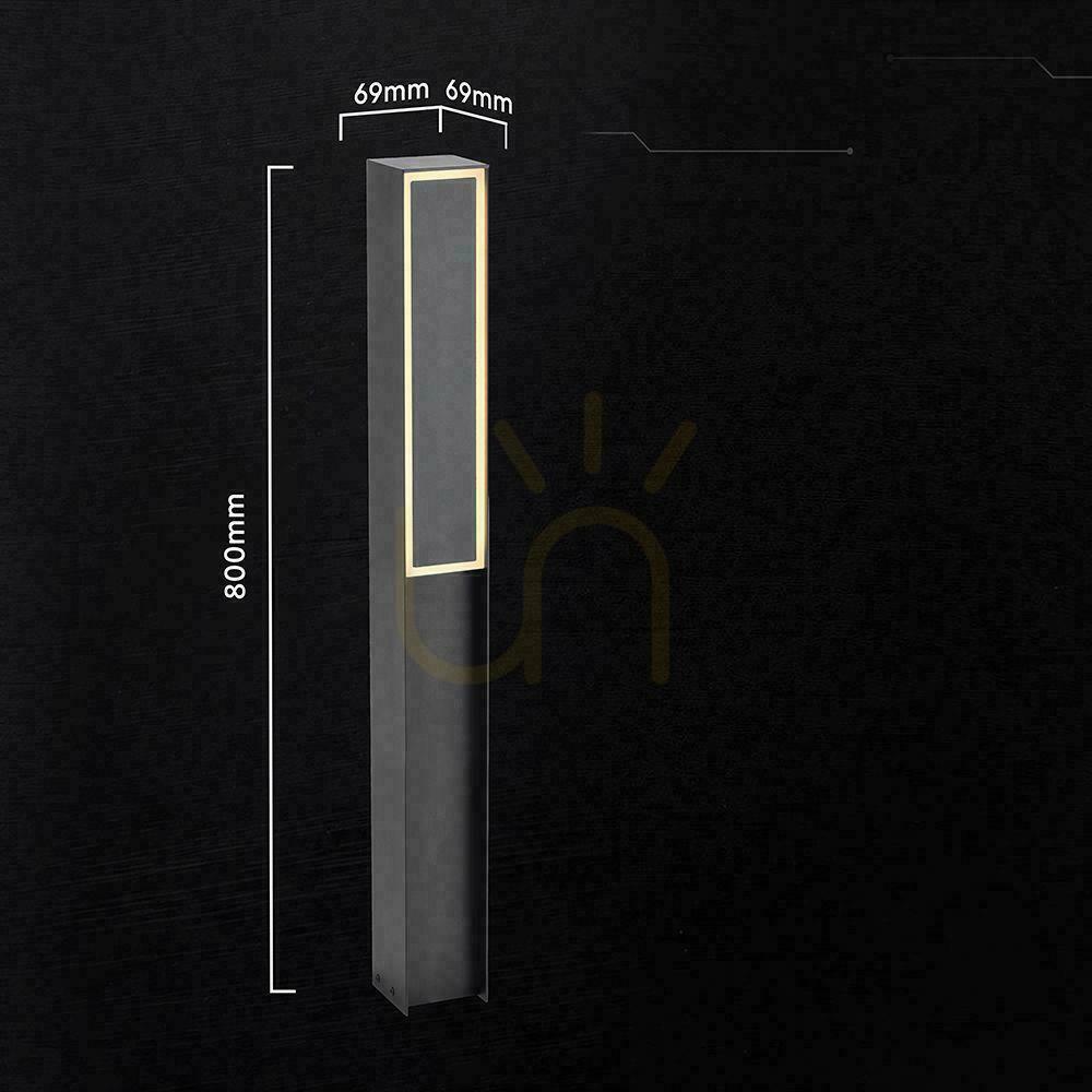 Afişa V-TAC 80 cm LED 24 W IP54 Lampa de grădină neagră pe stâlp VT-10191 3000 K 3400 lm V-TAC 80 cm LED 24 W IP54 Lampa de grădină neagră pe stâlp VT-10191 3000 K 3400 lm