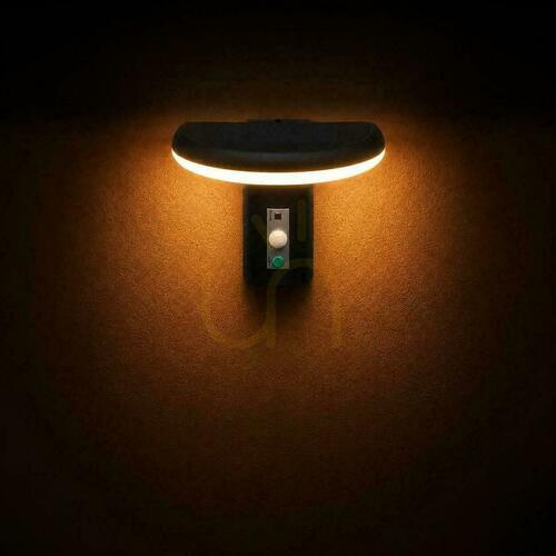Verifica Aplică de perete pentru grădină V-TAC 2W cu LED, alimentată cu energie solară, cu senzor de mișcare, IP54, VT-81018, 3000K, 95 lm, garanție de 3 ani