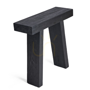 Consolă BAZAR BIZAR Stance neagră din lemn, 87x86x30 cm small 3