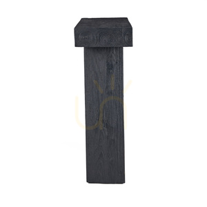 Consolă BAZAR BIZAR Stance neagră din lemn, 87x86x30 cm small 8