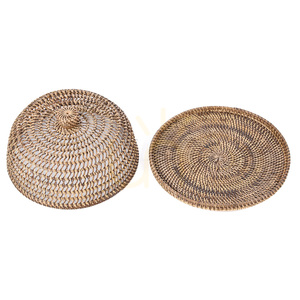 Capac pentru alimente din ratan BAZAR BIZAR The Rattan Food Cover maro natural L small 11