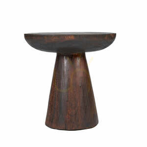 Măsuță auxiliară BAZAR BIZAR The Cone Alone lemn nuc închis 50x50x50 cm small 0