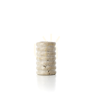 Suport lumânare BAZAR BIZAR Travertine Ripple Bej Piatră 10 cm M small 3