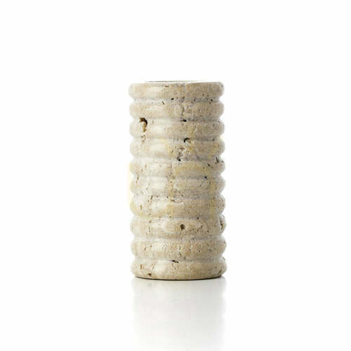 Verifica Suport lumânare BAZAR BIZAR Travertine Ripple, piatră, bej, 12,5 cm