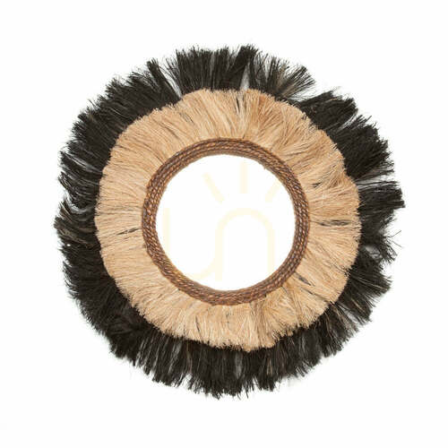 Verifica Oglindă BAZAR BIZAR Blackout Negru natural 70 cm Fibră naturală Mirror