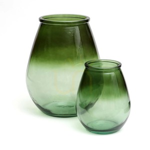 Vază sticlă verde BAZAR BIZAR Glass Collection Qiezi M 23 cm small 4
