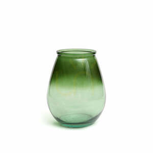 Vază sticlă verde BAZAR BIZAR Glass Collection Qiezi M 23 cm small 0
