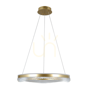 Lampă suspendată LED Italux Morte aurie, 60 cm, temperatură de culoare selectabilă small 0