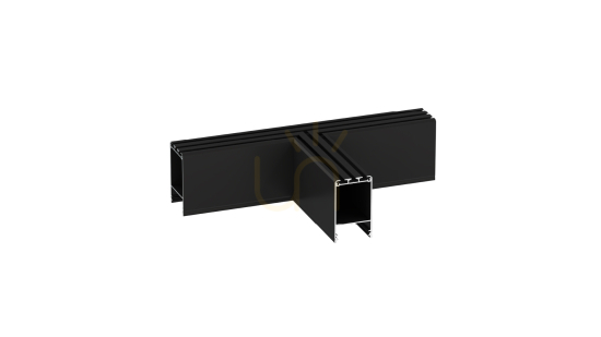LUMINES CLARO Type T connector, black lacquer finish.