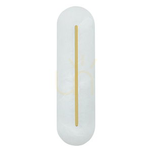 Lampă de perete cu LED 14 W, 3000 K, Triac, Alabaster – Alamă ZAMBELIS small 1